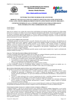 cell line and dna biobank from consenso informato alla co note