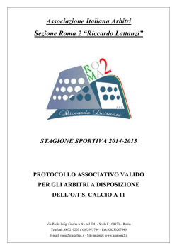 disposizioni ots - Associazione Italiana Arbitri