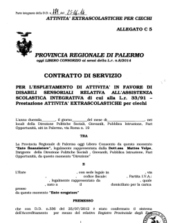 Contratto attivit&agrave; extrascolastiche per ciechi