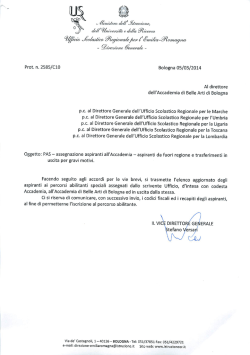 Accademia - Ufficio Scolastico Regionale per le Marche