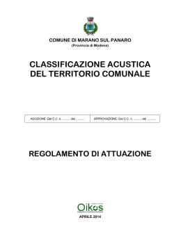 classificazione acustica - Comune di Marano sul Panaro