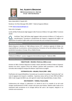 ing. alberto brignone - Ordine degli Ingegneri della Provincia di Milano