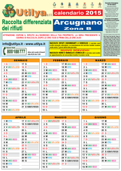 Calendario zona B 2015