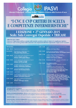 Corso CVC CVP - Collegio IPASVI Lecce