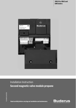 Installation Instruction Second magnetic valve module propane