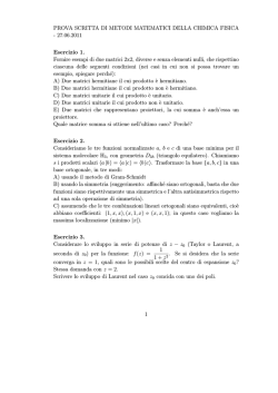 Testi delle prove scritte di MMCF