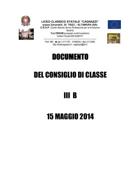 documento iii b - Liceo Statale Cagnazzi