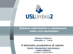 Stefano Federici, Direttore Distretto di Terni