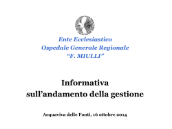 FY 2014 - Ospedale Generale Regionale "F. Miulli"