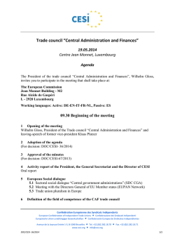 Agenda TC ACF, 19.05.2014, Luxemburg