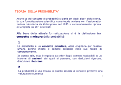 Probabilit&agrave;