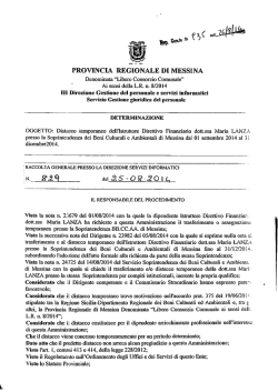 D.D. 935 N 829 - Provincia Regionale di Messina