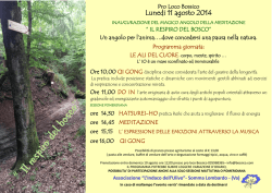 Il respiro del bosco&rdquo;