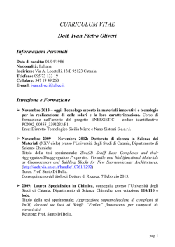 CURRICULUM VITAE Dott. Ivan Pietro Oliveri