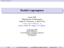 Slides Lagrange - Dipartimento di Informatica