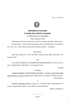 11 marzo 2014 - Diritto Civile Contemporaneo
