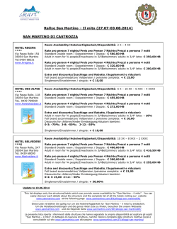 Lista delle strutture convenzionate
