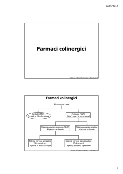 Farmaci colinergici - Facoltà di Farmacia