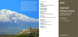 Figli del Monte Ararat - Associazione Italia Armenia