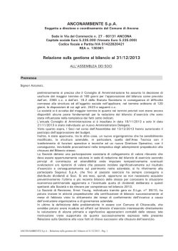 Bilancio al 31/12/2013