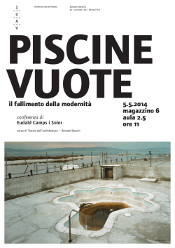 5.5.2014 magazzino 6 aula 2.5 ore 11 il fallimento della modernit&agrave;