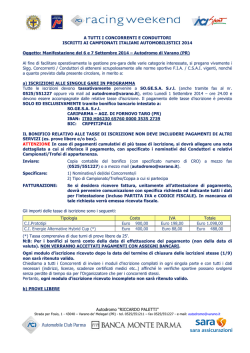 Informazioni ai partecipanti 1