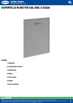 SPORTELLO IN ABS PER GAS, ENEL E ACQUA