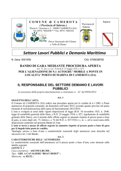 Settore Lavori Pubblici e Demanio Marittimo