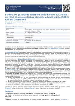 Schema D.Lgs. recante attuazione della direttiva 2012