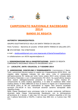 BANDO CAMPIONATO NAZIONALE ASSOLUTO RACEBOARD 2014