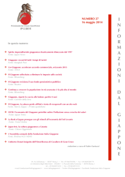 Numero 27 - 16 maggio 2014 - Fondazione Italia Giappone