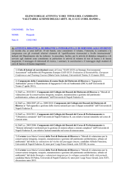 Elenco - Universit&agrave; degli Studi di Napoli Federico II