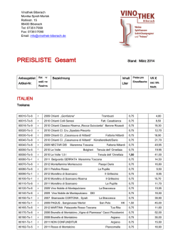 PREISLISTE Gesamt - in der Vinothek Biberach