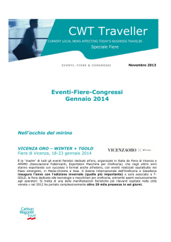 CWT Traveller Speciale Fiere - Gennaio 2014