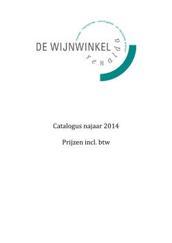 Catalogus najaar 2014 incl btw