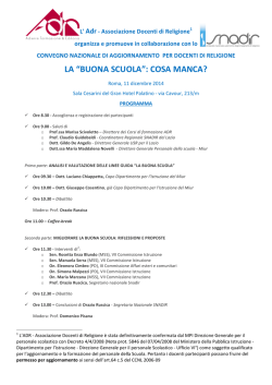 Il programma - Orizzonte Scuola