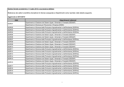 SSD Dipartimenti referenti Seduta Senato accademico 11 luglio