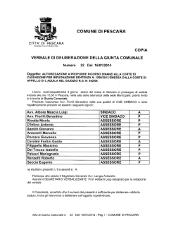 comune di pescara assessore assessore assessore assessore