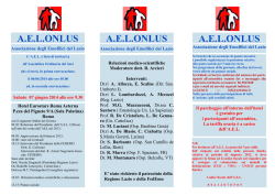 A.E.L.ONLUS A.E.L.ONLUS A.E.L.ONLUS