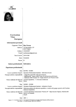 Rea Teresa. - Collegio Provinciale IPASVI di Napoli