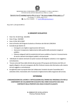 Piano delle Attivit&agrave; del Personale A.T.A.