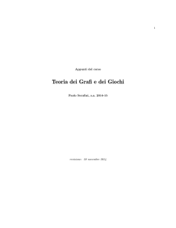 Teoria dei Grafi e dei Giochi - Dipartimento di Matematica e