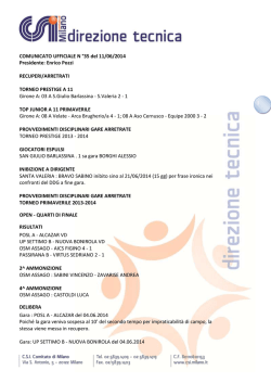 Comunicato n. 35 commissione calcio a 11