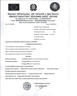 calendario scolastico 2014-2015 - Terzo Circolo Ostuni