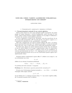 Lezioni del corso - Dipartimento di Matematica