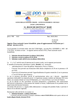 Piano nazionale lauree scientifiche