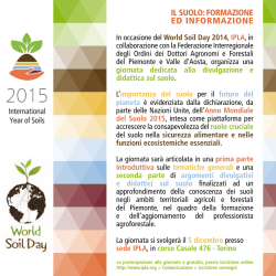 il suolo: formazione ed informazione