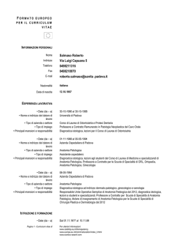 Curriculum - Azienda Ospedaliera di Padova