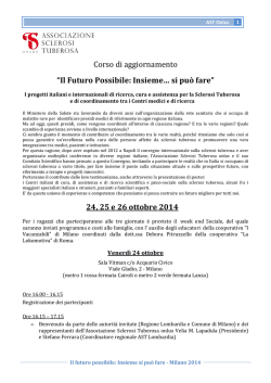 Programma - Il Futuro Possibile Milano 2014 agg.1 agosto
