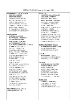 DELEGATI 2012/2014 (agg. al 21 maggio 2014) PIEMONTE – VAL
